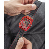 Guess Phoenix Multifunction Analog Red Dial Black Silicone Strap Watch For Men - GW0499G4 Authentic Buy Shop Now