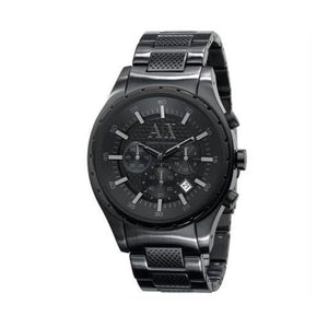 Armani Exchange Chronograph Black Dial Black Steel Strap Watch for Men - AX1058 Authentic Buy Shop Now