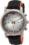 Emporio Armani Chronograph Quartz Grey Dial Black Leather Strap Watch For Men - AR11174 Authentic Buy Shop Now