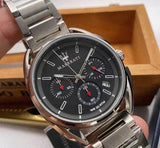 Maserati Trimarano Chronograph Black Dial Silver Stainless Steel Strap Watch For Men - R8873632003 Authentic Buy Shop Now
