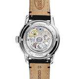 Fossil Townsman Automatic Skeleton White Dial Black Leather Strap Watch for Men - ME3085 Authentic Buy Shop Now