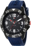 Tommy Hilfiger Cole Black Dial Blue Rubber Strap Watch for Men - 1790984 Authentic Buy Shop Now