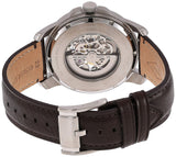 Fossil Grant Automatic Skeleton Black Dial Brown Leather Strap Watch for Men - ME3100 Authentic Buy Shop Now