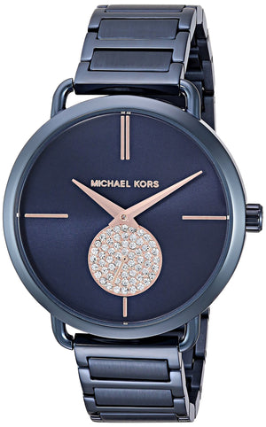 Michael Kors Portia Blue Dial Blue Stainless Steel Strap Watch for Women - MK3680 Authentic Buy Shop Now