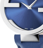 Gucci Interlocking G Blue Dial Blue Leather Strap Watch For Women - YA133322 Authentic Buy Shop Now