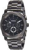 Fossil Machine Chronograph Black Dial Grey Steel Strap Watch for Men - FS4662 Authentic Buy Shop Now