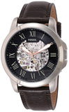 Fossil Grant Automatic Skeleton Black Dial Brown Leather Strap Watch for Men - ME3100 Authentic Buy Shop Now