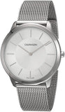 Calvin Klein Minimal Silver Dial Silver Mesh Bracelet Watch for Men - K3M21126 Authentic Buy Shop Now