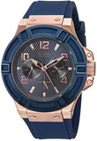 Guess Jet Setter Analog Quartz Blue Dial Blue Rubber Strap Watch For Women - W0571L1 Authentic Buy Shop Now