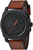 Fossil Machine Chronograph Black Dial Brown Leather Strap Watch for Men - FS5234 Authentic Buy Shop Now