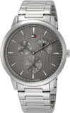 Tommy Hilfiger Brad Chronograph Quartz Grey Dial Silver Steel Strap Watch For Men - 1710385 Authentic Buy Shop Now