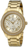 Bulova Multi Function Gold Dial Gold Steel Strap Watch for Women - 97N102 Authentic Buy Shop Now