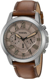 Fossil Grant Chronograph Brown Dial Brown Leather Strap Watch for Men - FS5214 Authentic Buy Shop Now