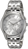 Emporio Armani Velente Chronograph Quartz Silver Dial Silver Steel Strap Watch For Men - AR1702 Authentic Buy Shop Now