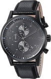 Hugo Boss Blackout Chronograph Black Dial Black Leather Strap Watch For Men - HB1512567 Authentic Buy Shop Now