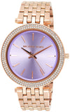 Michael Kors Darci Purple Dial Rose Gold Steel Strap Watch for Women - MK3400 Authentic Buy Shop Now