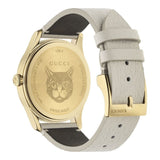 Gucci G Timeless Butterfly White Dial White Leather Strap Watch For Women - YA1264062 Authentic Buy Shop Now