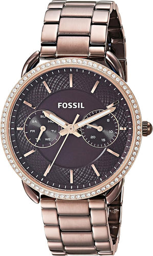 Fossil Tailor Analog Brown Dial Brown Steel Strap Watch for Women - ES4258 Authentic Buy Shop Now