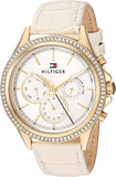 Tommy Hilfiger Ari Diamonds White Dial Cream Leather Strap Watch for Women - 1781982 Authentic Buy Shop Now