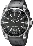 Gucci Dive Analog Quartz Black Dial Black Rubber Strap Watch For Men - YA136204 Authentic Buy Shop Now