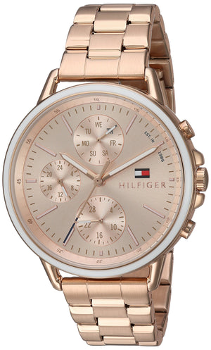 Tommy Hilfiger Carly Rose Gold Dial Rose Gold Steel Strap Watch for Women - 1781788 Authentic Buy Shop Now