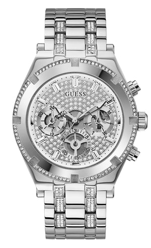Guess Continental Silver Dial Silver Steel Strap Watch for Men - GW0261G1 Authentic Buy Shop Now
