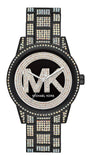 Michael Kors Ritz Crystals Black Dial Two Tone Steel Strap Watch for Women - MK6733 Authentic Buy Shop Now