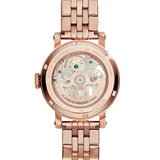 Fossil Boyfriend Automatic Skeleton Rose Gold Dial Rose Gold Steel Strap Watch for Women - ME3065 Authentic Buy Shop Now