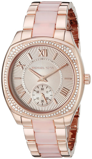 Michael Kors Bryn Rose Gold Dial Two Tone Steel Strap Watch for Women - MK6135 Authentic Buy Shop Now