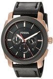 Fossil Machine Chronograph Black Dial Black Leather Strap Watch for Men - FS5120 Authentic Buy Shop Now