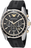 Emporio Armani Sigma Chronograph lack Dial Black Rubber Strap Watch For Men - AR80003 Authentic Buy Shop Now