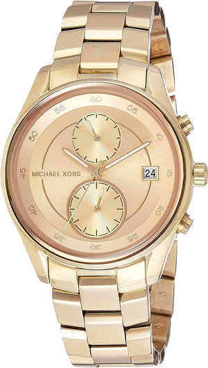 Michael Kors Briar Analog Gold Dial Gold Steel Strap Watch For Women - MK6464 Authentic Buy Shop Now