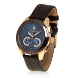 Maserati Traguardo Chronograph Blue Dial Brown Leather Strap Watch For Men - R8871612024 Authentic Buy Shop Now