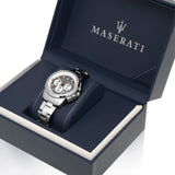 Maserati Royale Chronograph Grey Dial Silver Steel Strap Watch For Men - R8873637003 Authentic Buy Shop Now