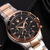 Maserati SFIDA Black Dial Two Tone Steel Strap Watch For Men - R8873640014 Authentic Buy Shop Now