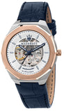 Maserati Stile Automatic Limited Edition White Dial Blue Leather Strap Watch For Men - R8821142001 Authentic Buy Shop Now