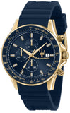 Maserati SFIDA Chronograph Blue Dial Blue Rubber Strap Watch For Men - R8871640004 Authentic Buy Shop Now