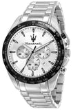 Maserati Traguardo Chronograph Silver Dial Silver Steel Strap Watch For Men - R8873612049 Authentic Buy Shop Now