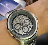 Maserati Successo Chronograph Silver Dial Silver Steel Strap Watch For Men - R8873621006 Authentic Buy Shop Now
