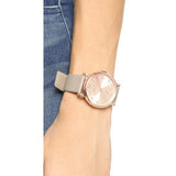 Marc Jacobs Baker Rose Gold Dial Grey Leather Strap Watch for Women - MBM1400 Authentic Buy Shop Now