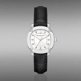 Burberry The Britain Diamonds White Dial Black Leather Strap Watch for Women - BBY1806 Authentic Buy Shop Now