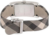 Burberry Nova Check Silver Dial Two Tone Leather Strap Watch For Women - BU9404 Authentic Buy Shop Now