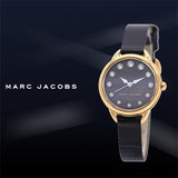 Marc Jacobs Betty Mother of Pearl Black Dial Black Leather Strap Watch for Women - MJ1513 Authentic Buy Shop Now