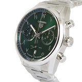 Tag Heuer Carrera Automatic Chronograph Limited Edition Green Dial Silver Steel Strap Watch for Men - CBN2014.EB0240 Authentic Buy Shop Now