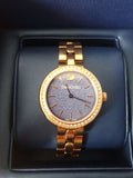 Swarovski Daytime Glittering Blue Dial Rose Gold Steel Strap Watch for Women - 5182277 Authentic Buy Shop Now