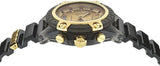 Versace Icon Active Chrono Gold Dial Black Silicone Strap Unisex Watch - VEZ701623 Authentic Buy Shop Now