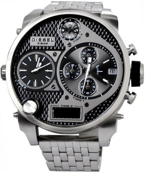 Diesel Mr Daddy 1.0 Black Dial Stainless Steel Stainless Watch For Men - DZ7221 Authentic Buy Shop Now