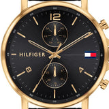 Tommy Hilfiger Daniel Black Dial Black Leather Strap Watch for Men - 1710417 Authentic Buy Shop Now