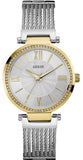 Guess Soho Diamonds Silver Dial Silver Mesh Bracelet Watch for Women - W0638L7 Authentic Buy Shop Now