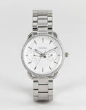 Fossil Tailor White Dial Silver Steel Strap Watch for Women - ES4262 Authentic Buy Shop Now